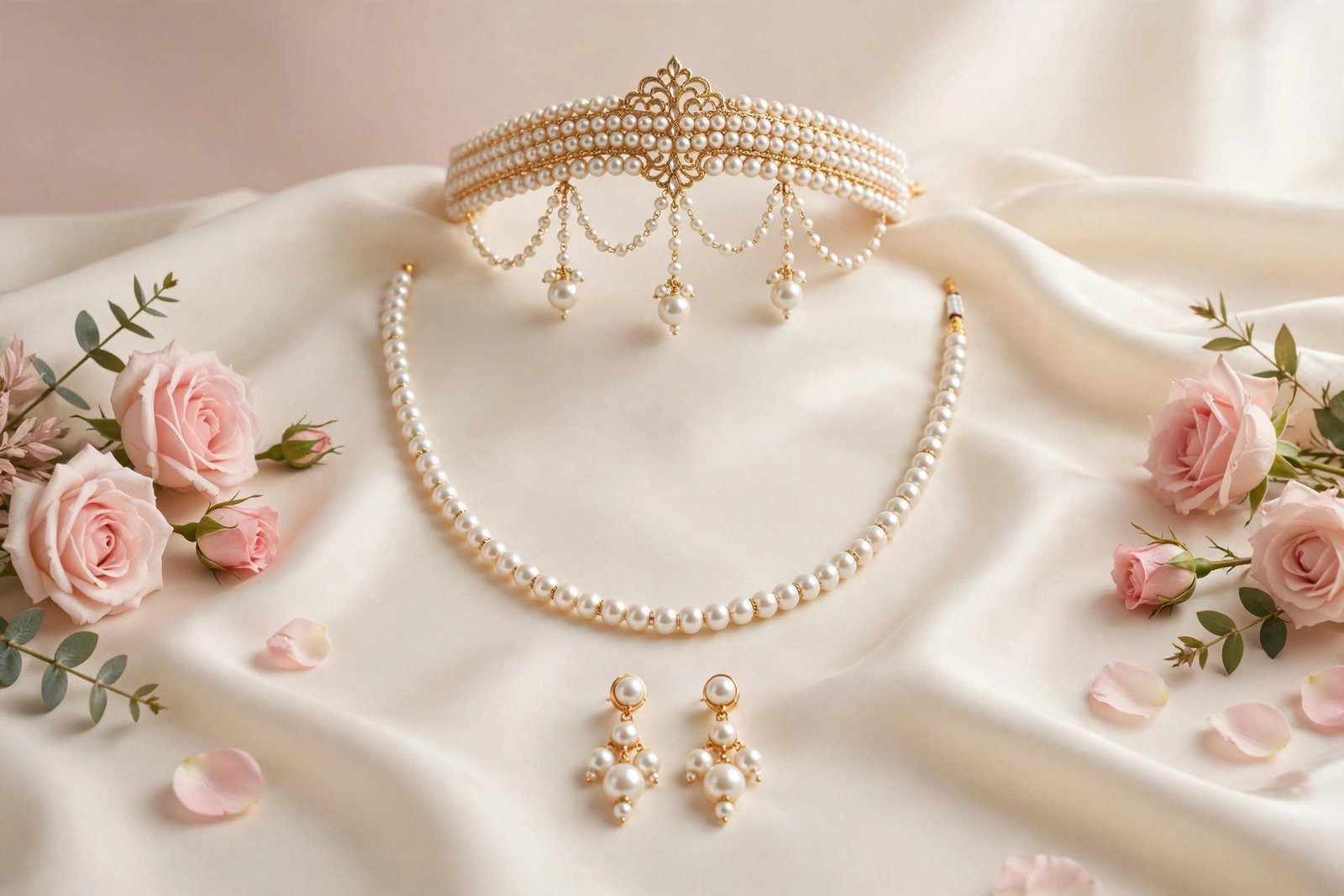 Bridal Pearl Set with Matha Patti
