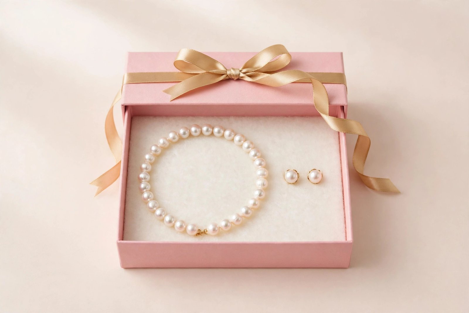 Pearl Gift Box — Necklace & Earrings Combo